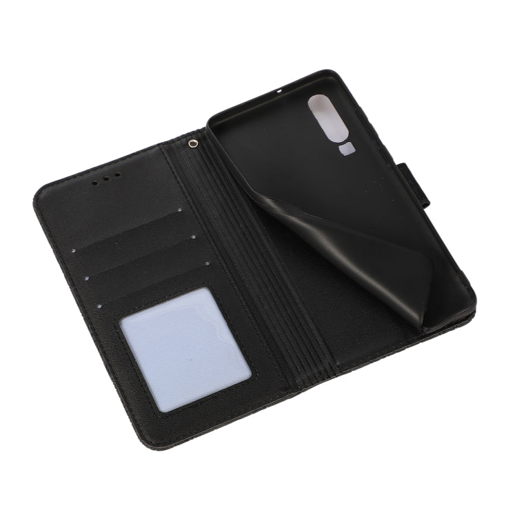 For Huawei P30 Skin Feel Embossed Sunflower Horizontal Flip Leather Case with Holder & Card Slots & Wallet & Lanyard(Black) - Huawei Cases by PMC TechLife | Online Shopping South Africa | PMC TechLife