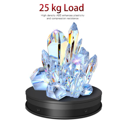 20cm Electric Rotating Turntable Display Stand LED Light Video Shooting Props Turntable, Power Plug:110V US Plug(Black) - free shipping - PMC Jewellery - Order now!