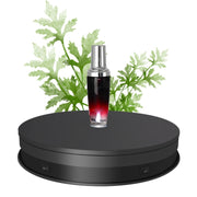 20cm Electric Rotating Turntable Display Stand LED Light Video Shooting Props Turntable, Power Plug:110V US Plug(Black)