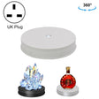 30cm Electric Rotating Turntable Display Stand  LED Light Video Shooting Props Turntable, Power Plug:220V UK Plug(White) - free shipping - PMc TechLife - Order now!