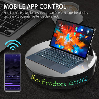 Intelligent APP Screen Display Electric Rotating Turntable Mirror Display Stand Live Broadcast Video Shooting Props Turntable(Blue Light) - free shipping - PMC Jewellery - Order now!