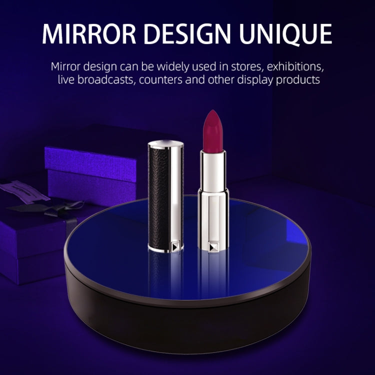 Intelligent APP Screen Display Electric Rotating Turntable Mirror Display Stand Live Broadcast Video Shooting Props Turntable(Blue Light) - free shipping - PMC Jewellery - Order now!