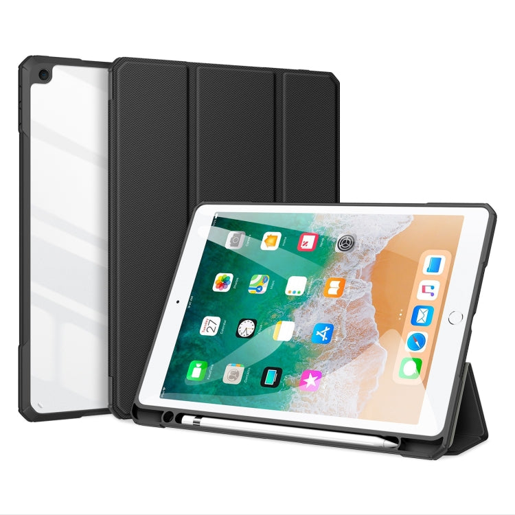 DUX DUCIS TOBY Series Shockproof PU Leather + PC + TPU Horizontal Flip Case with Holder & Pen Slot & Sleep / Wake-up Function For iPad 9.7 inch 2017 / 2018(Black) - free shipping - PMC Jewellery - Order now!