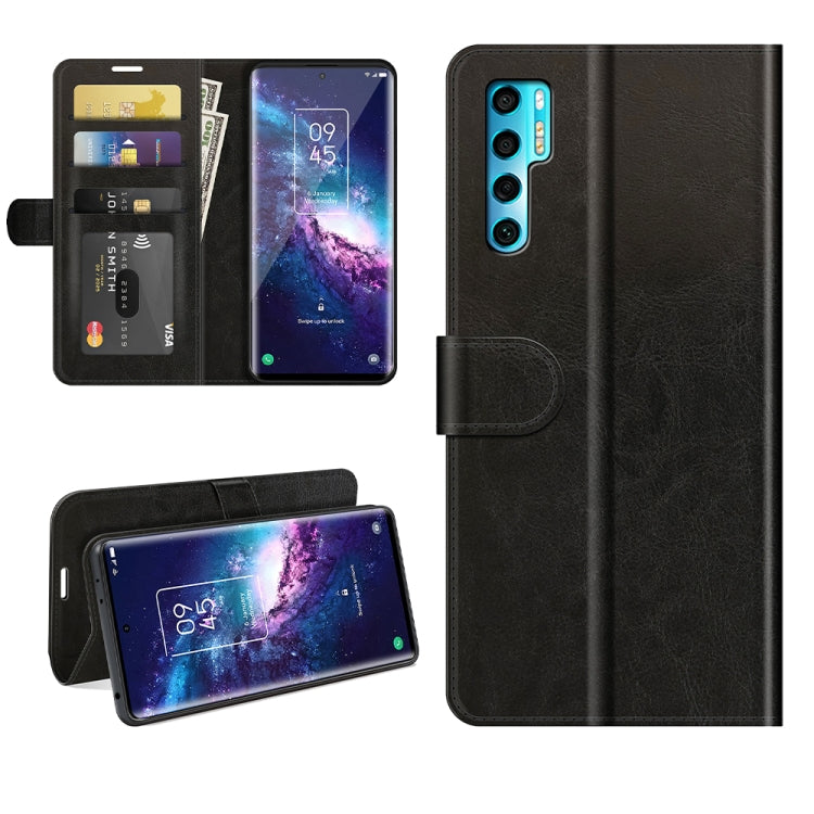 For TCL 20 Pro 5G R64 Texture Single Horizontal Flip Protective Case with Holder & Card Slots & Wallet& Photo Frame(Black) - free shipping - PMC TechLife - Order now!