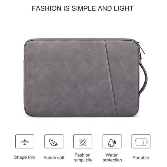 ND08 Sheepskin Notebook Iner Bag, Size:14.1-15.4 inch(Cowhide Yellow)