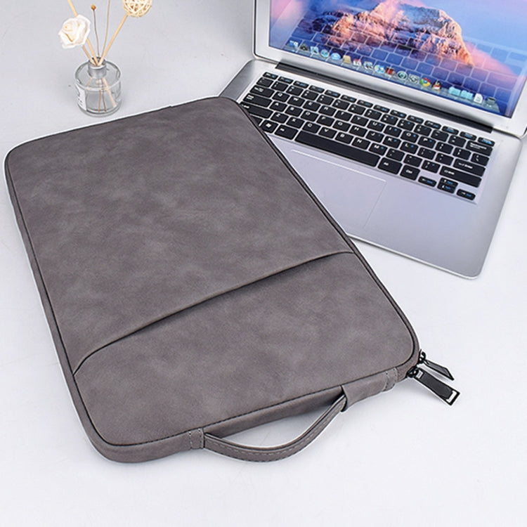 ND08 Sheepskin Notebook Iner Bag, Size:14.1-15.4 inch(Cowhide Yellow)