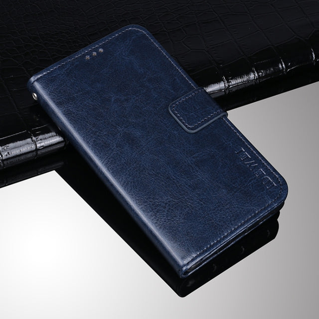 For Lenovo K13 idewei Crazy Horse Texture Horizontal Flip Leather Case with Holder & Card Slots & Wallet(Blue) - Lenovo by idewei | Online Shopping South Africa | PMC TechLife | Buy Now Pay Later Mobicred