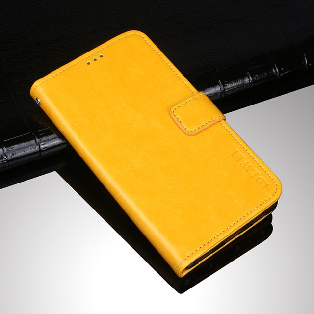 For Lenovo K13 Note idewei Crazy Horse Texture Horizontal Flip Leather Case with Holder & Card Slots & Wallet(Yellow) - Lenovo by idewei | Online Shopping South Africa | PMC TechLife | Buy Now Pay Later Mobicred