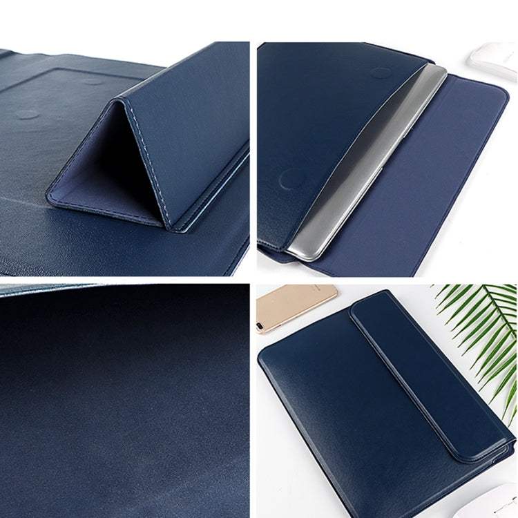 PU08 Multifunctional Notebook PU Liner Bag, Size:14.1-15.4 inch(Black)