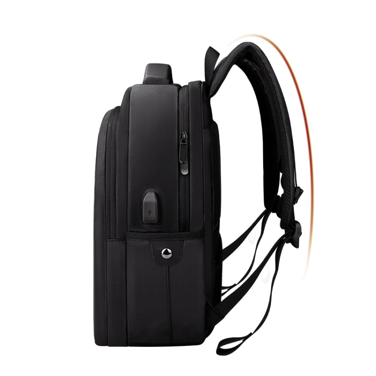 SJ01 Business Casual Computer Backpack with USB Charging Port, Size:13-15 inch Universal(Black) - Backpack by PMC Jewellery | Online Shopping South Africa | PMC Jewellery | Buy Now Pay Later Mobicred