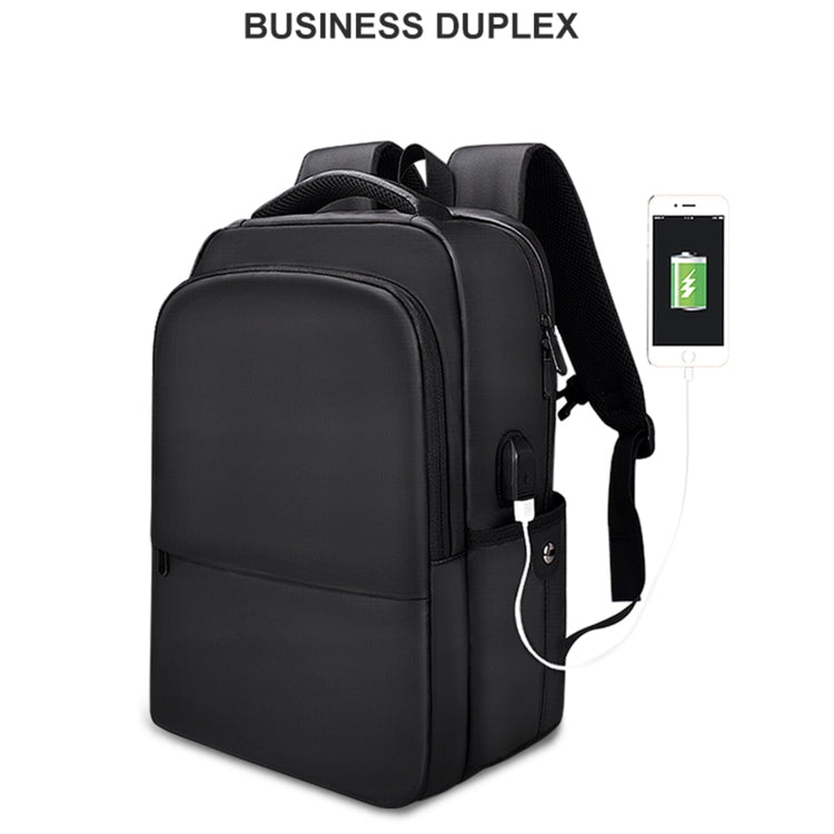 SJ01 Business Casual Computer Backpack with USB Charging Port, Size:13-15 inch Universal(Black) - Backpack by PMC Jewellery | Online Shopping South Africa | PMC Jewellery | Buy Now Pay Later Mobicred