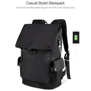 SJ02 13-15.6 inch Universal Large-capacity Laptop Backpack with USB Charging Port(Wine Red)