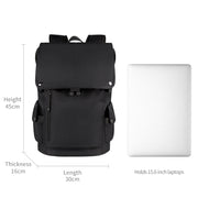 SJ02 13-15.6 inch Universal Large-capacity Laptop Backpack with USB Charging Port(Wine Red)