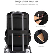 SJ02 13-15.6 inch Universal Large-capacity Laptop Backpack with USB Charging Port(Black)