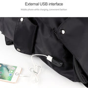 SJ02 13-15.6 inch Universal Large-capacity Laptop Backpack with USB Charging Port(Black)