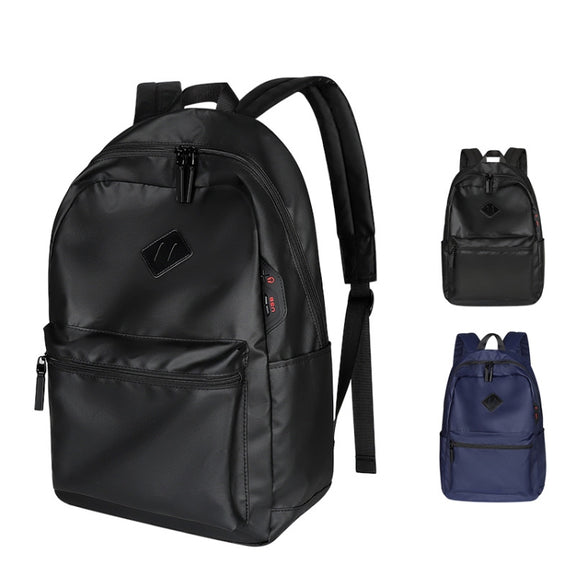 SJ03 13-15.6 inch Universal Large-capacity Laptop Backpack with USB Charging Port & Headphone Port(Navy Blue)