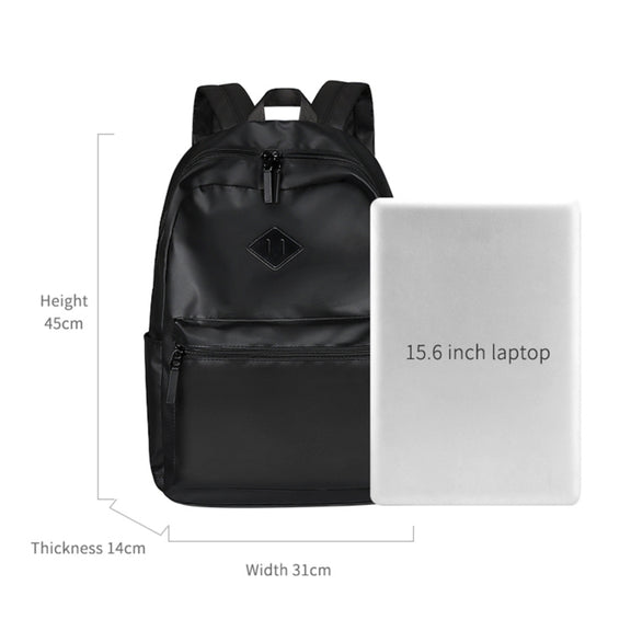 SJ03 13-15.6 inch Universal Large-capacity Laptop Backpack with USB Charging Port & Headphone Port(Navy Blue)