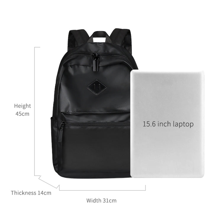 SJ03 13-15.6 inch Universal Large-capacity Laptop Backpack with USB Charging Port & Headphone Port(Navy Blue)