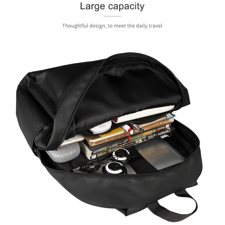 SJ03 13-15.6 inch Universal Large-capacity Laptop Backpack with USB Charging Port & Headphone Port(Navy Blue)