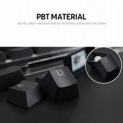 HXSJ P9 104 Keys PBT Color Mechanical Keyboard Keycaps(Rose Red)