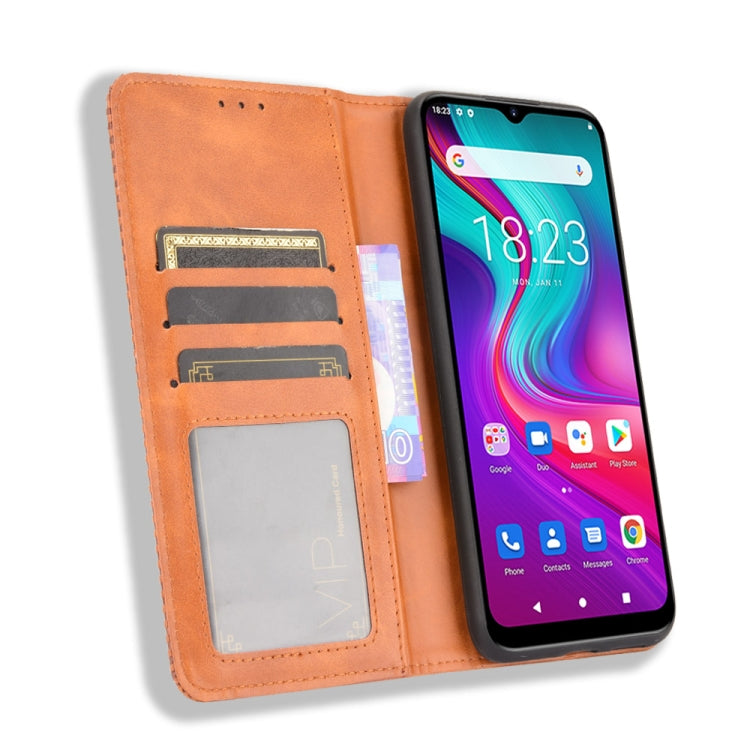 For Doogee X96 Pro Magnetic Buckle Retro Crazy Horse Texture Horizontal Flip Leather Case with Holder & Card Slots & Photo Frame(Brown) - More Brand by PMC TechLife | Online Shopping South Africa | PMC TechLife | Buy Now Pay Later Mobicred