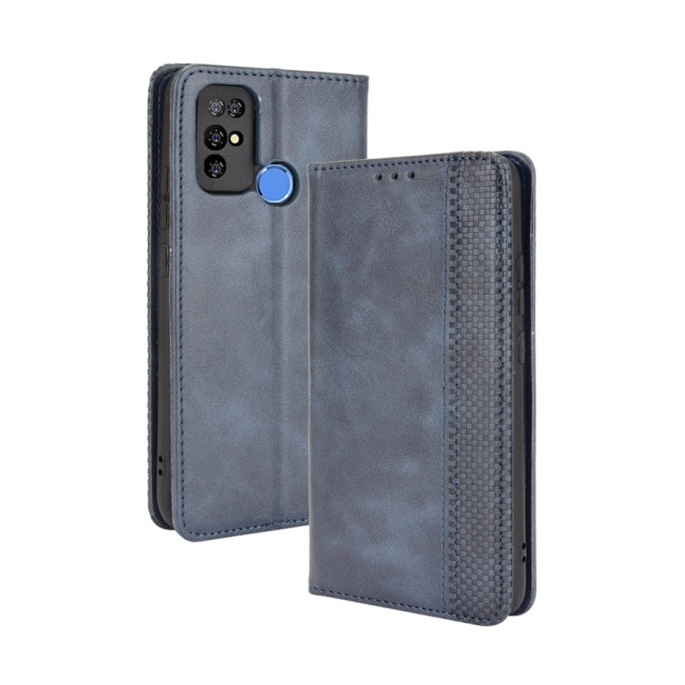 For Doogee X96 Pro Magnetic Buckle Retro Crazy Horse Texture Horizontal Flip Leather Case with Holder & Card Slots & Photo Frame(Blue) - More Brand by PMC TechLife | Online Shopping South Africa | PMC TechLife | Buy Now Pay Later Mobicred