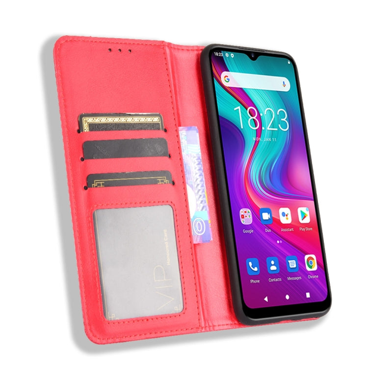For Doogee X96 Pro Magnetic Buckle Retro Crazy Horse Texture Horizontal Flip Leather Case with Holder & Card Slots & Photo Frame(Red) - More Brand by PMC TechLife | Online Shopping South Africa | PMC TechLife | Buy Now Pay Later Mobicred