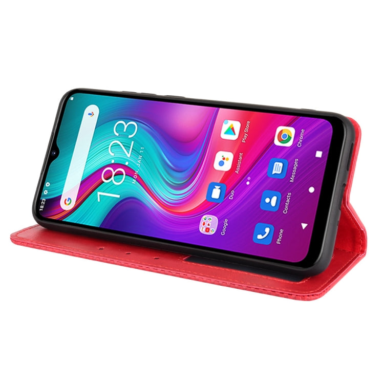 For Doogee X96 Pro Magnetic Buckle Retro Crazy Horse Texture Horizontal Flip Leather Case with Holder & Card Slots & Photo Frame(Red) - More Brand by PMC TechLife | Online Shopping South Africa | PMC TechLife | Buy Now Pay Later Mobicred