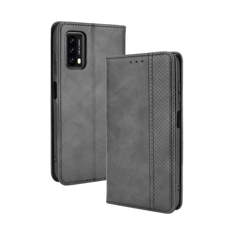 For Blackview A90 Magnetic Buckle Retro Crazy Horse Texture Horizontal Flip Leather Case with Holder & Card Slots & Photo Frame(Black) - More Brand by PMC TechLife | Online Shopping South Africa | PMC TechLife | Buy Now Pay Later Mobicred