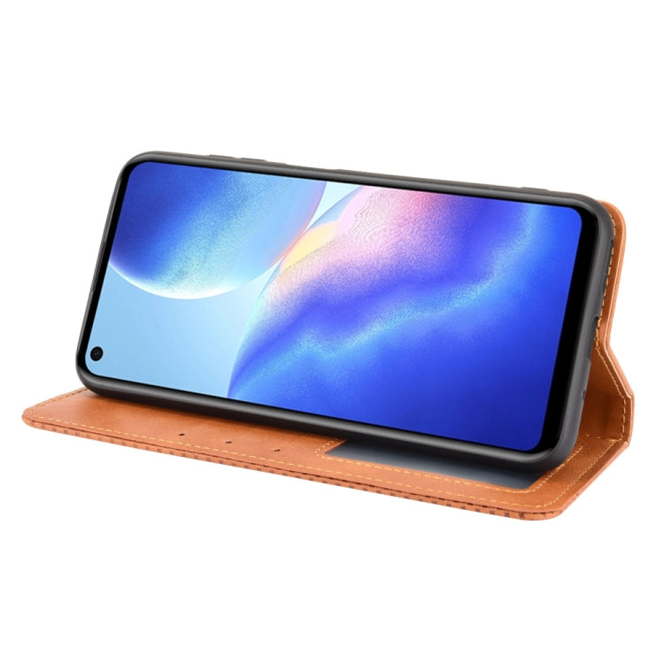 For Blackview A90 Magnetic Buckle Retro Crazy Horse Texture Horizontal Flip Leather Case with Holder & Card Slots & Photo Frame(Brown)