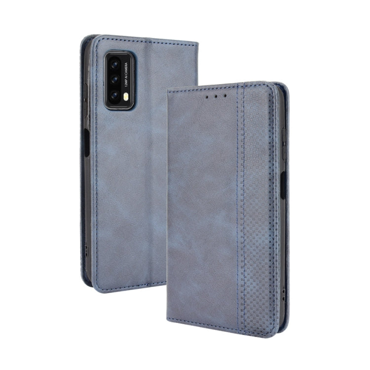 For Blackview A90 Magnetic Buckle Retro Crazy Horse Texture Horizontal Flip Leather Case with Holder & Card Slots & Photo Frame(Blue) - More Brand by PMC TechLife | Online Shopping South Africa | PMC TechLife | Buy Now Pay Later Mobicred