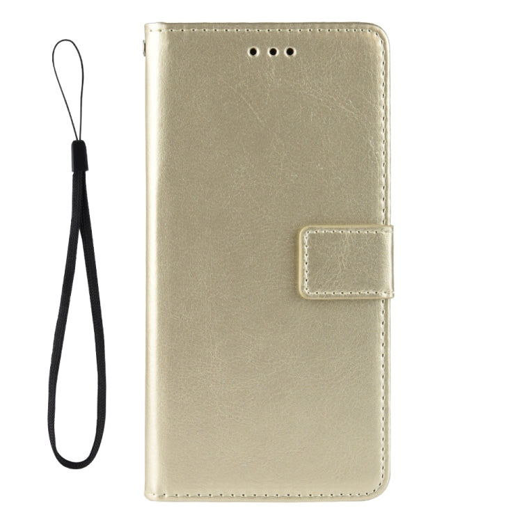 For Blackview A90 Crazy Horse Texture Horizontal Flip Leather Case with Holder & Card Slots & Lanyard(Gold)