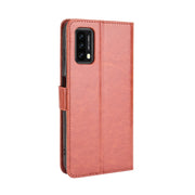 For Blackview A90 Crazy Horse Texture Horizontal Flip Leather Case with Holder & Card Slots & Lanyard(Brown)