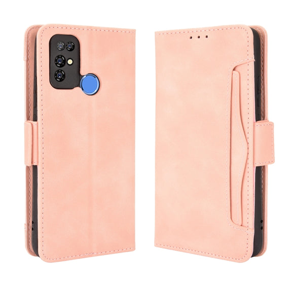 For Doogee X96 Pro Skin Feel Calf Pattern Horizontal Flip Leather Case with Holder & Card Slots & Photo Frame(Pink)