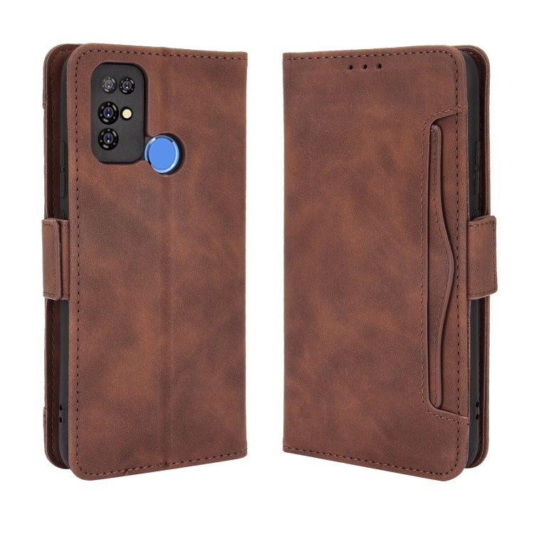 For Doogee X96 Pro Skin Feel Calf Pattern Horizontal Flip Leather Case with Holder & Card Slots & Photo Frame(Brown)