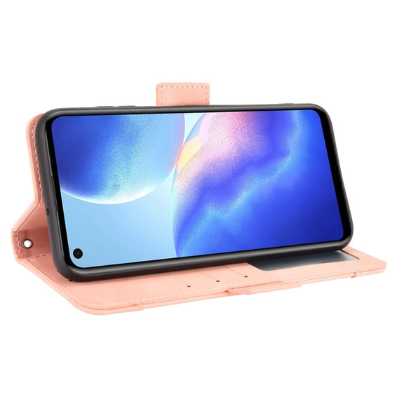 For Blackview A90 Skin Feel Calf Pattern Horizontal Flip Leather Case with Holder & Card Slots & Photo Frame(Pink)