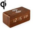 KD8801 5W Wooden Creative Wireless Charger LED Mirror Digital Display Sub-alarm Clock, Regular Style(Rosewood White Characters) - Wireless Charger by PMC TechLife | Online Shopping South Africa | PMC TechLife | Buy Now Pay Later Mobicred