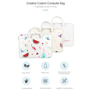 ST01KT Lightweight PU Printed Laptop Bag, Size:14.1-15.4 inch(Sheep Head)