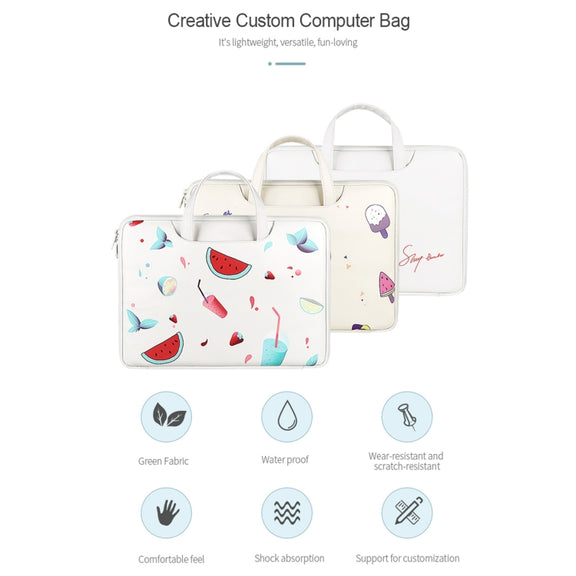 ST01KT Lightweight PU Printed Laptop Bag, Size:14.1-15.4 inch(Sheep Head)