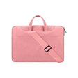 ST06SDJ Frosted PU Business Laptop Bag with Detachable Shoulder Strap, Size:13.3 inch(Pink) - 13.3 inch by PMC TechLife | Online Shopping South Africa | PMC TechLife | Buy Now Pay Later Mobicred