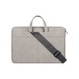 ST06SDJ Frosted PU Business Laptop Bag with Detachable Shoulder Strap, Size:15.6 inch(Light Gray) - 15.6 - 17 inch by PMC Jewellery | Online Shopping South Africa | PMC Jewellery | Buy Now Pay Later Mobicred