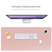 ZD01 Double-sided PU Mouse Pad Table Mat, Size: 90 x 40cm(Silver+Black)