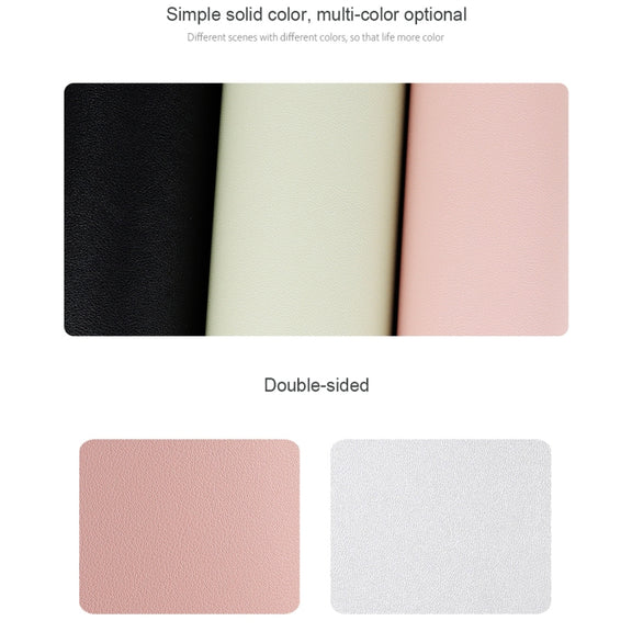 ZD01 Double-sided PU Mouse Pad Table Mat, Size: 90 x 40cm(Silver+Black)