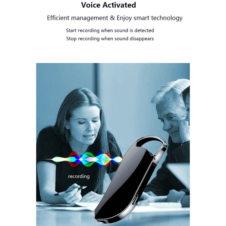 V11 Portable Keychain HD Recording Pen Voice Recorder, Capacity:64GB(Black)