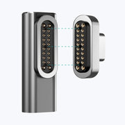 100W USB-C / Type-C Female to 20 Pin Magnetic USB-C / Type-C Male Elbow Adapter(Dark Gray)