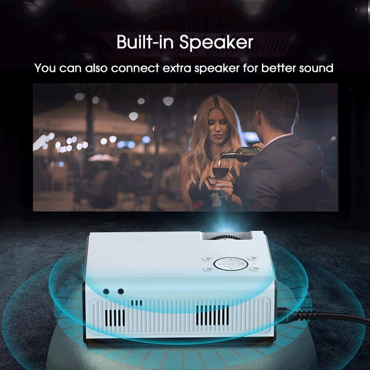 WEJOY Y5 800x480P 80 ANSI Lumens Portable Home Theater LED HD Digital Projector, Android 9.0, 1G+8G, US Plug