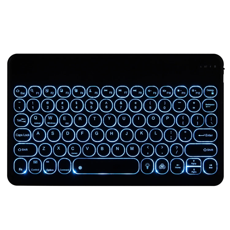 For Lenovo Pad Pro 11.5 inch 2021 TB-J716F / Tab P11 Pro 11.5 inch TB-J706F YAM13 Backlight Style Lambskin Texture Detachable Round Keycap Bluetooth Keyboard Leather Tablet Case with Holder(Gold)