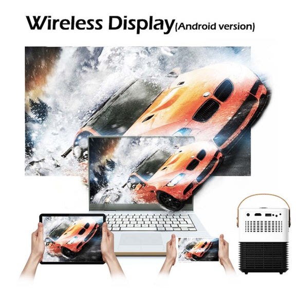 WEJOY L7 854x480P 100 ANSI Lumens Portable Home Theater LED HD Digital Projector with Battery, Android 6.0, 1G+8G, UK Plug