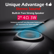 WEJOY L6+ 1920x1080P 200 ANSI Lumens Portable Home Theater LED HD Digital Projector, Android 7.1, 2G+16G, EU Plug