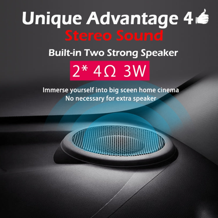 WEJOY L6+ 1920x1080P 200 ANSI Lumens Portable Home Theater LED HD Digital Projector, Android 7.1, 2G+16G, UK Plug